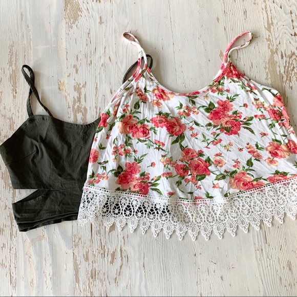 Charlotte Russe Tops - Charlotte Russe boho crop tops sz Med BUNDLE